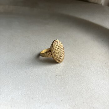 古代　ヴァイキングリング　洗練された網目模様　ブロンズの画像