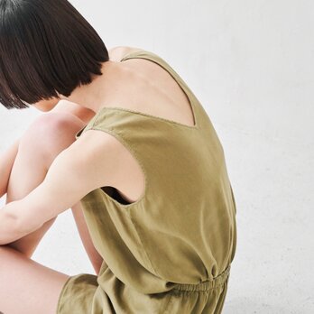 サテンタンクトップ GREENの画像