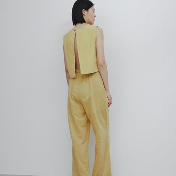 バックスリットショートベスト YELLOWの画像