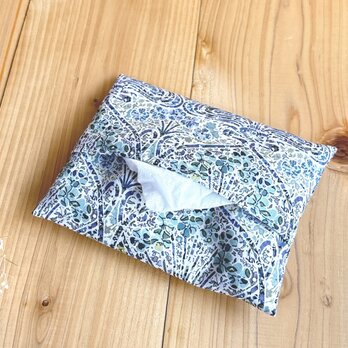 リバティ　リバーシブル仕立て　ポケットティッシュカバー＜Ianthe Blossom＞(アイアンシブロッサム)の画像