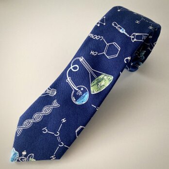 理系柄ネクタイ(紺)