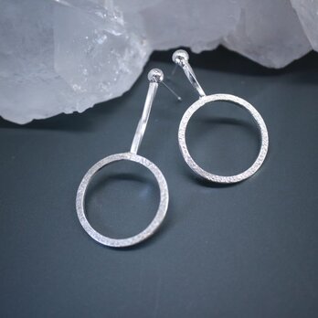 シルバーピアス 「In a circle.」 | 石彩-木目金・高級シルバーリングの画像