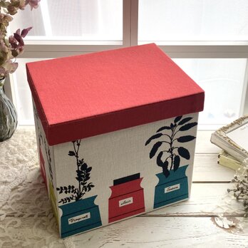 Pom doux nordique｜ふた付きカルトナージュボックス?北欧風ボトル柄の画像