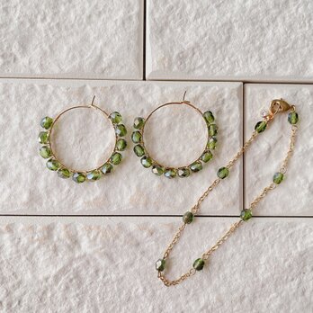 【福袋】Czech Beads pierceセット＊グリーンフォレストの画像