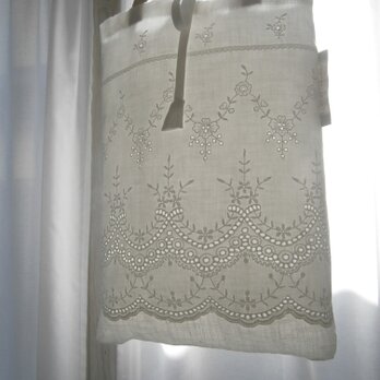 cutwork刺繍×linen 柔らかいBagの画像