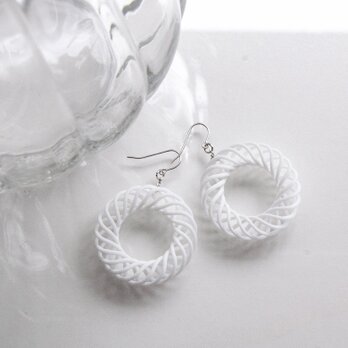 スピンループ・ピアス（イヤリング）　#3Dprint accessoriesの画像