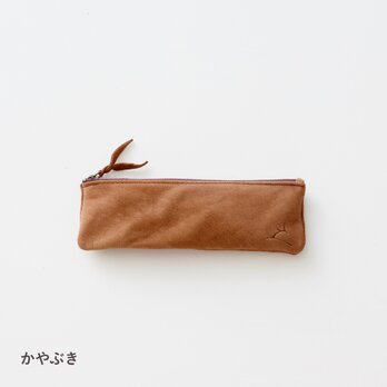 【ジビエ鹿革・ジビエレザー】ENISICA カクシカ ペンケース 茅葺 キャメル 本革の画像