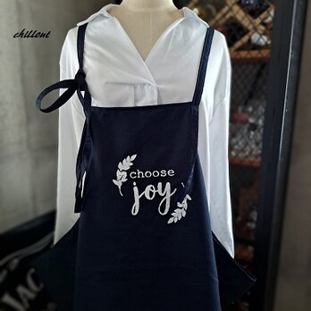 【sale】【背中がかわいい】エプロンドレス：ネイビー：joy【0656】の画像