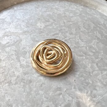 SCM49-【 MONET 】モネ・ヴィンテージブローチ Gold Tone Rose Motif Broochの画像