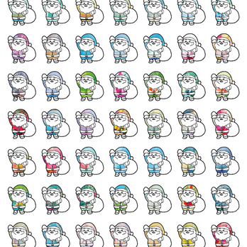 透きと〜るサンタクロースの写真シールの画像