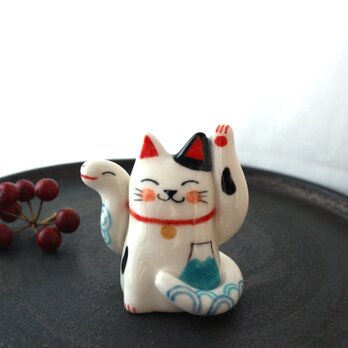 からまり福へび抱き招き猫　　の画像