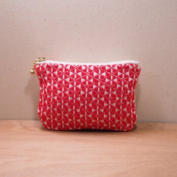 こぎん刺し　りんご　ポーチ　刺繍　koginの画像