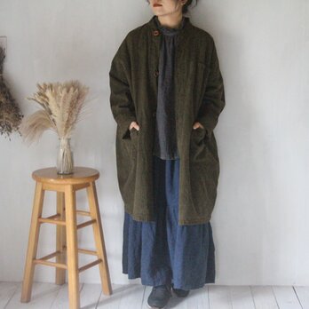vintage cocoon coat / 海松色の画像