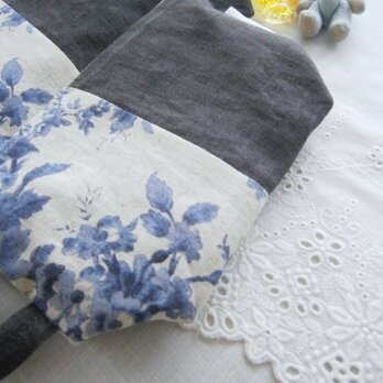 NavyRoses+linen  PouchSetの画像