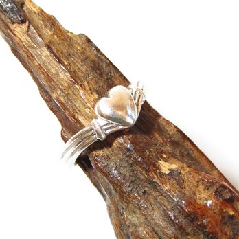 Vintage Silver 925 Heart Motif Ringの画像