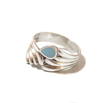 Vintage Silver 925 Turquoise Design Ringの画像