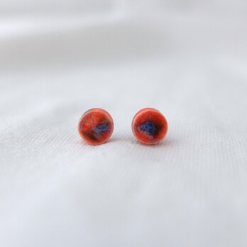 ピアス  cylinder rouge/bleuの画像