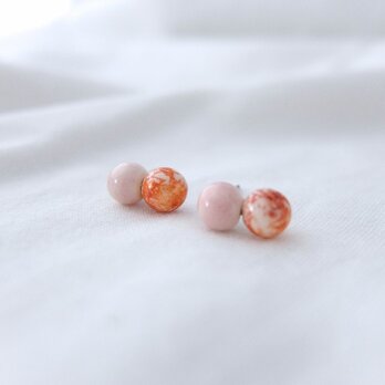 ピアス colonne peach/apricotの画像