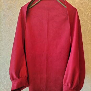 ★sale 肩掛けマーガレット　ワインカラー　レザー素材の画像