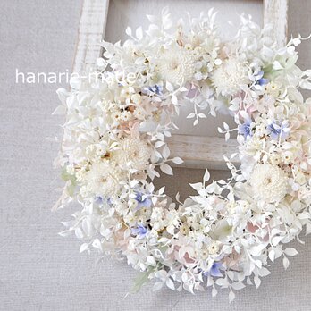 white　ほんのり青紫とピンク　ソラフラワーをそえて：白　ピンク　ブルーの画像