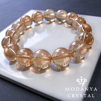 [beads553]ゴールデンオーラ12mm ブレスレット 16粒の画像