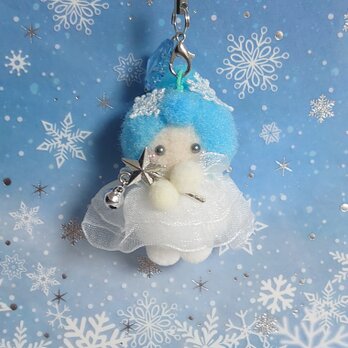 【送無】ポンポンマスコット♪雪の妖精さん☌ᴗ☌❆ブルー❆の画像