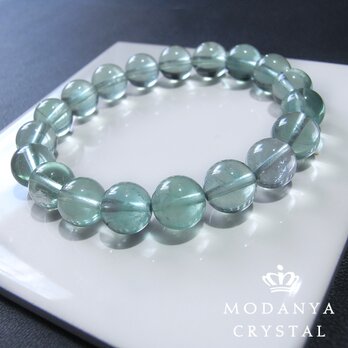 [beads564]グリーンフローライト10mm ブレスレット 19粒の画像