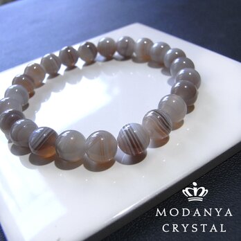 [beads572]ボツワナアゲート8.5mm ブレスレット 23粒の画像