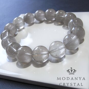 [beads577]シルバールチルクォーツ12mm ブレスレット 16粒の画像