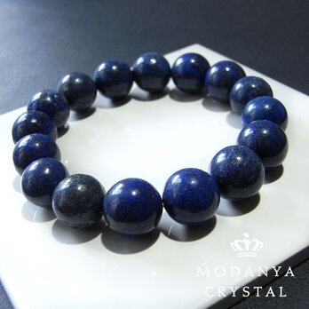 [beads579]ラピスラズリ12mm ブレスレット 16粒の画像