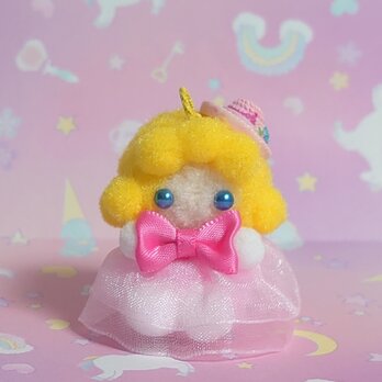 【送無】ポンポンマスコット♪フランス人形ちゃん☌ᴗ☌｡୨୧ピンクドレス୨୧の画像