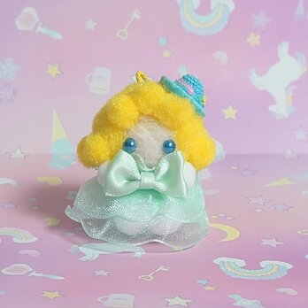 【送無】ポンポンマスコット♪フランス人形ちゃん☌ᴗ☌｡୨୧グリーンドレス୨୧の画像