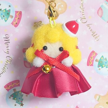 【送無】ポンポンマスコット♪クリスマスパーティー*˙˘˙*୨୧レッドドレス୨୧のの画像