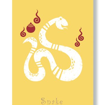 A4ポスター【巳年】Snake　十二支の画像