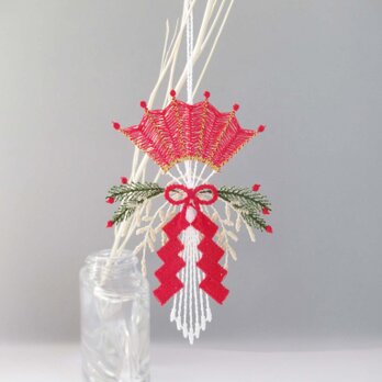 刺繍オーナメント・お正月の画像