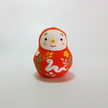 張り子　干支だるま中 巳（あ）の画像
