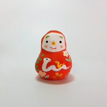 張り子　干支だるま小 巳（う）の画像