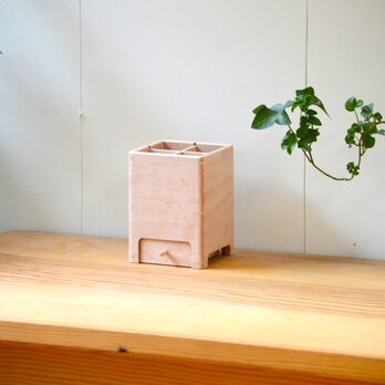 カエデのペン立て 木製ツマミの画像