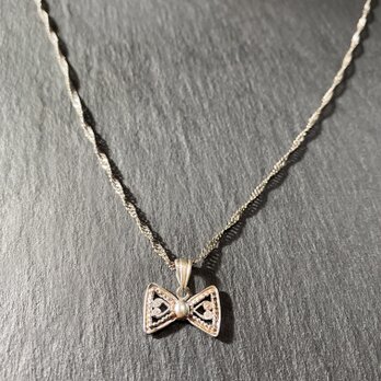 【銀線細工】Ribbon(S)ネックレス/SV925の画像