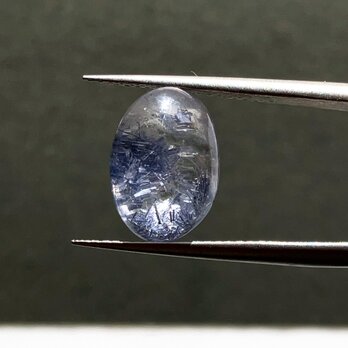 デュモルチェライトinクォーツ[273] 13x9mm 6Cts　天然石 ルース ／カボションの画像