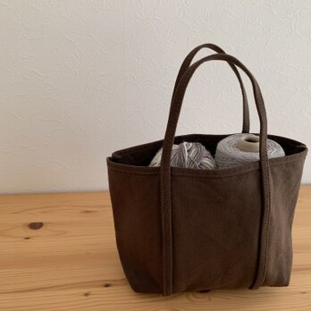 帆布　おでかけTOTE(S) ブラウンの画像