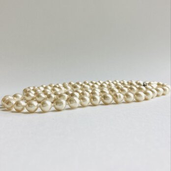 ガラスバロックパール2Wayオールノットネックレス/8mm約90cm/ホワイトベージュ/R/made in japanの画像