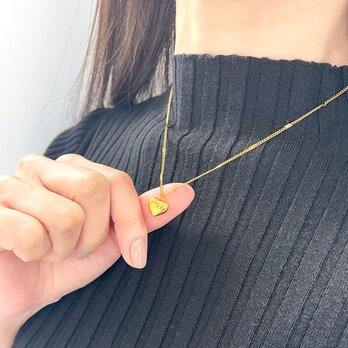 付けっぱなしOK！厳選されたハート サージカルステンレス 18K PVD ネックレス【stn22-GD】の画像