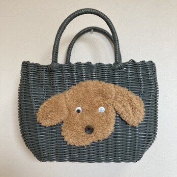 カゴバッグ 犬②の画像