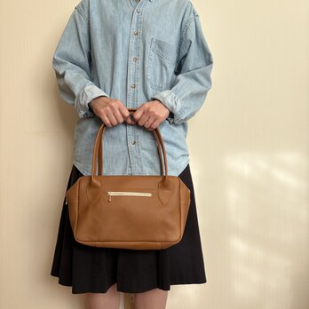 秋のぬくもり。本革 ミニボストンバッグ／オーク｜ナチュラルなぬくもりと育てる楽しみ