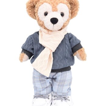 ダッフィー 服 着せ替え コスチューム マフラー付セーターコーデ No.3 本体無 Sサイズ用 送料無料の画像