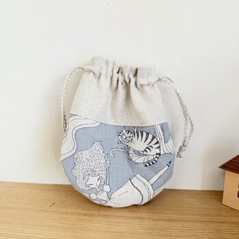 ラウンド型のミニ巾着（アリス）