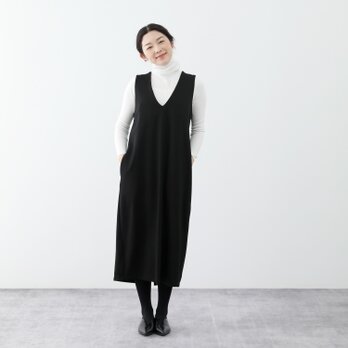 全14色　コットンストレッチ　Vネック　ジャンパースカート ♪オーダーサイズ可の画像