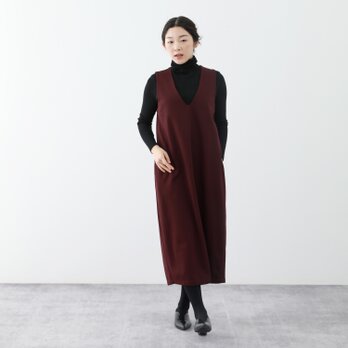 全14色　コットンストレッチ　Vネック　ジャンパースカート ♪オーダーサイズ可の画像