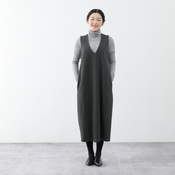 全14色　コットンストレッチ　Vネック　ジャンパースカート ♪オーダーサイズ可の画像